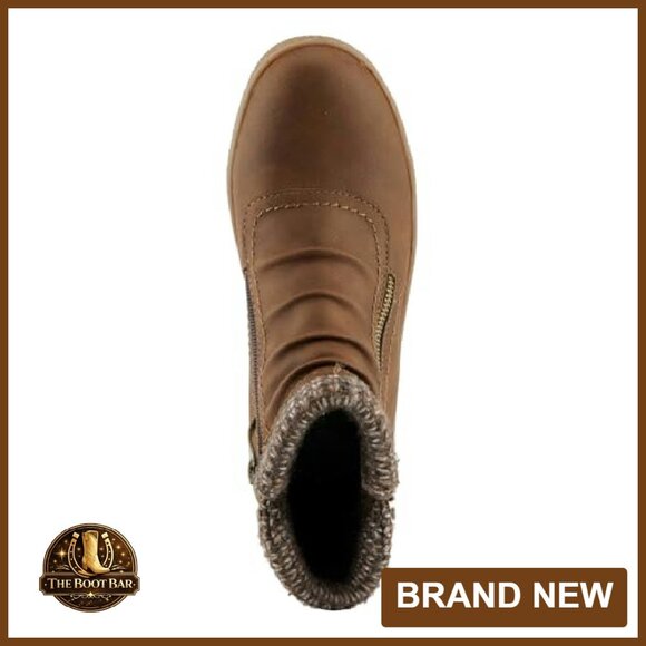 Water-Resistant Vegan Leather Ankle Booties with Dual Zippers & Shearling Lining - Picture 5 of 8